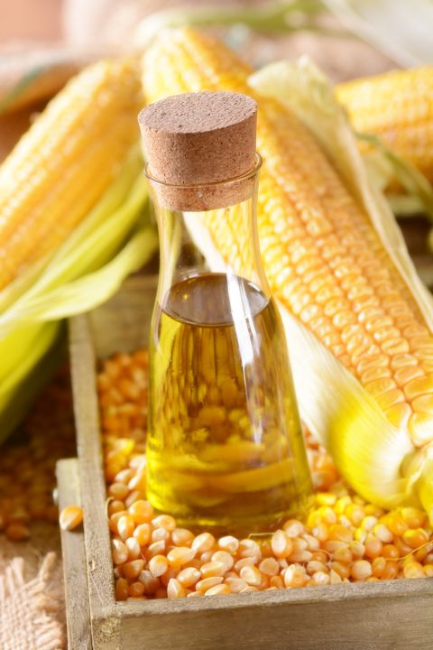 corn oil in the bottle