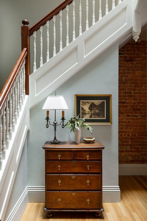 corner stair area with decor