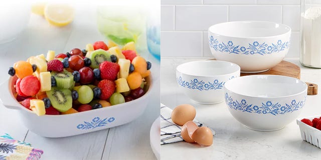 Corningware S Vintage Cornflower Set Is Finally Back In Stock At