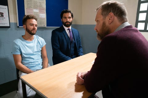 David Platt is questioned by police in Coronation Street David Platt is questioned by police in Coronation Street