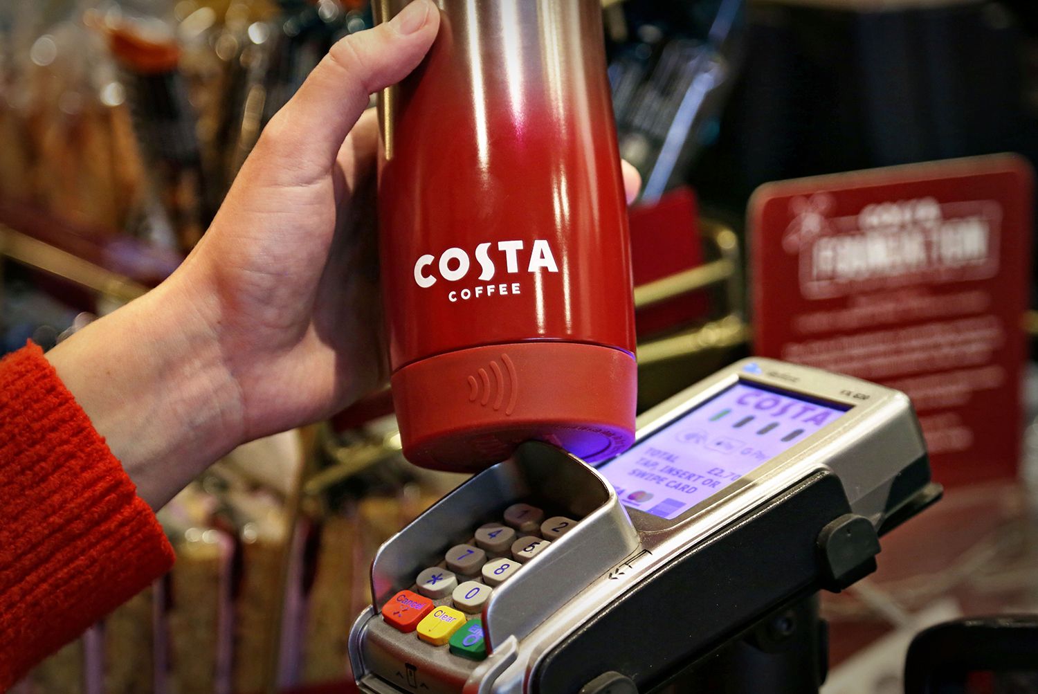Costa has designed a contactless reusable coffee cup Costa has designed a contactless reusable coffee cup