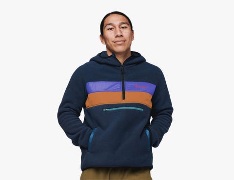 cotopaxi teca fleece hooded half zip jacket