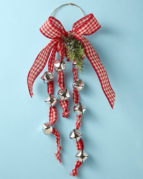 Jingle Bell Swag jingle bell swag made with ribbon