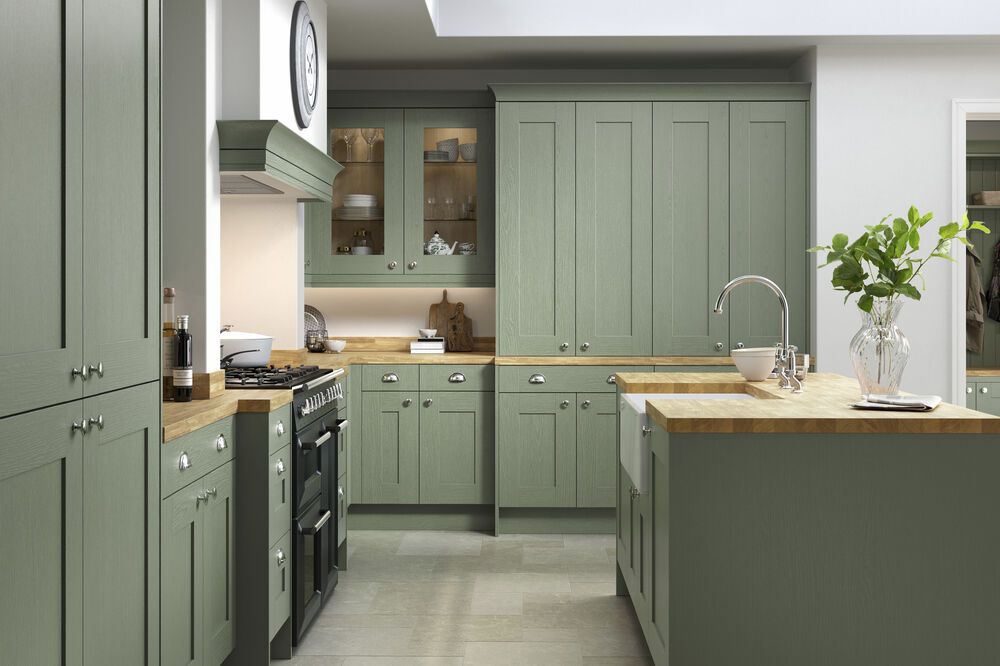 Kitchen Flooring Ideas For 2023 Tip From The Experts   Country Living Whitstable Kitchen Sea Green 1668547853 