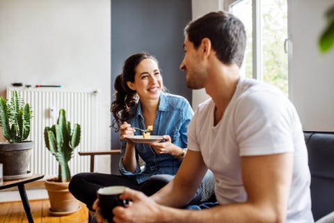 couple at home in morning