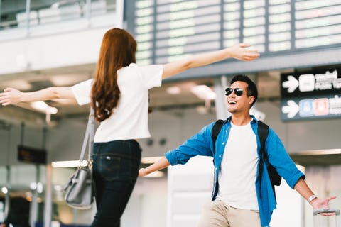 couple pick up airport