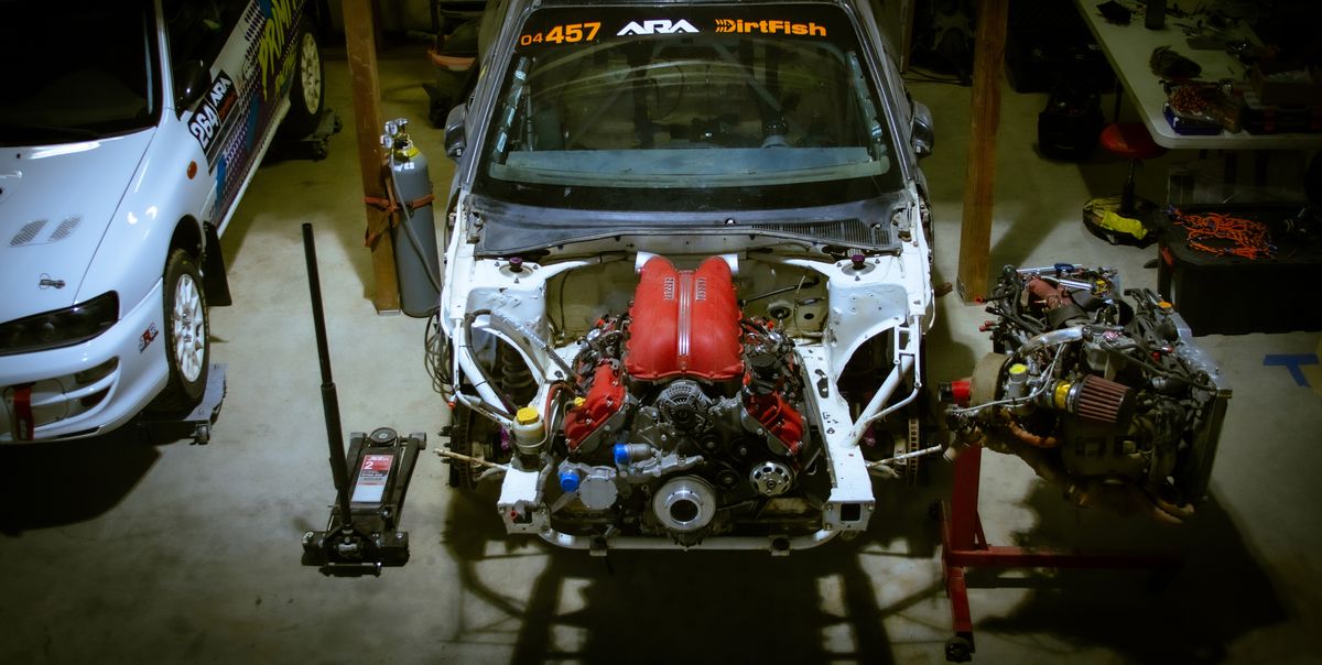 This Ferrari Engine Swapped Subaru STI Is a Real Stage Rally Car