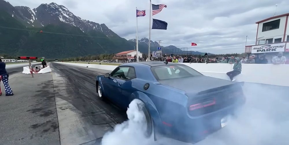 Blind Man Takes His Hellcat to 123 MPH on Drag Strip