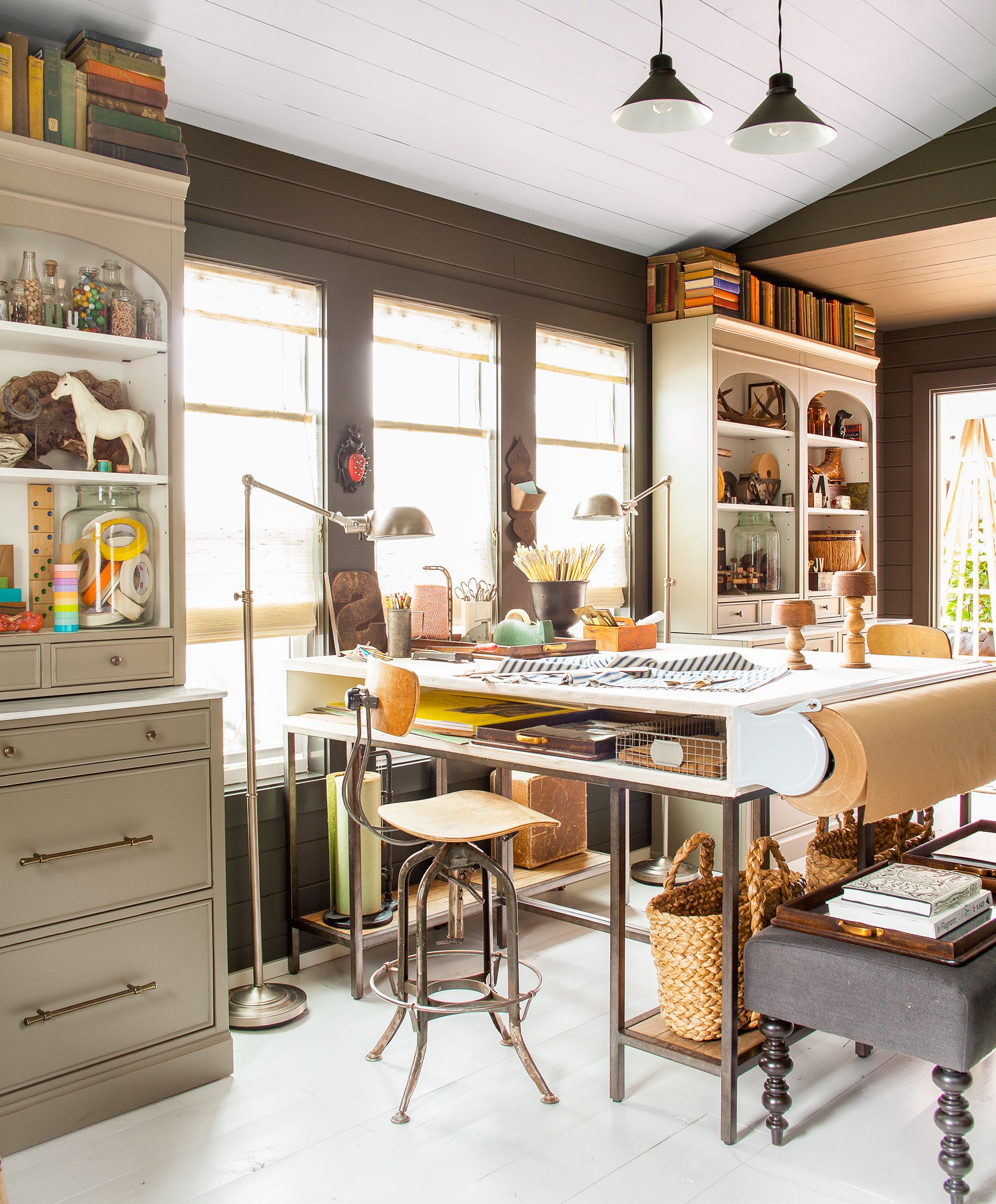 19 Craft Room Ideas That Will Boost, Dining Room Craft Combo