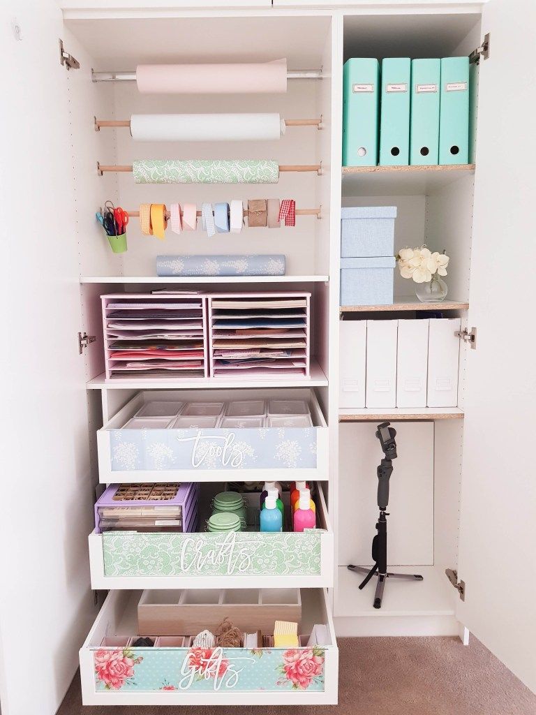 Diy Craft Room Storage : Craft Room Organization Ideas Two Purple Couches : Add some rustic farmhouse charm while getting organized.