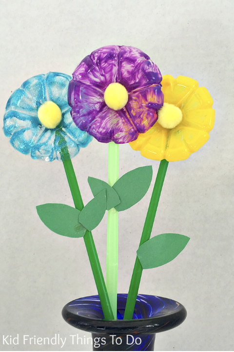 crafts for kids water bottle flowers