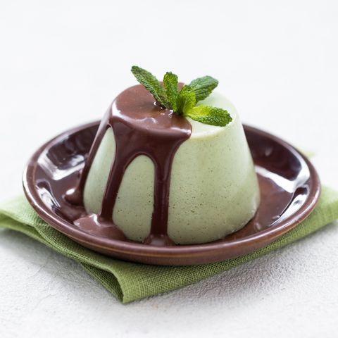 romige groene pudding