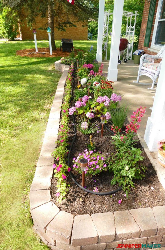 How To Build A Flower Garden Using Retaining Wall Blocks - Garden ...