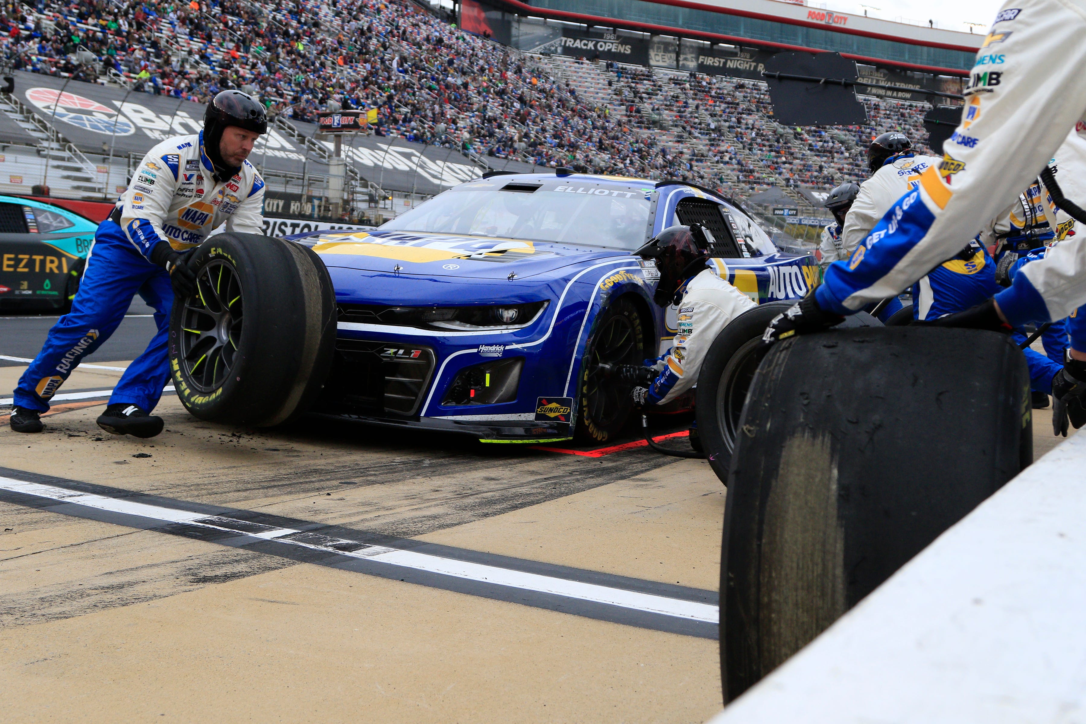 Tire Terror Leads to Denny Hamlin Win at Bristol