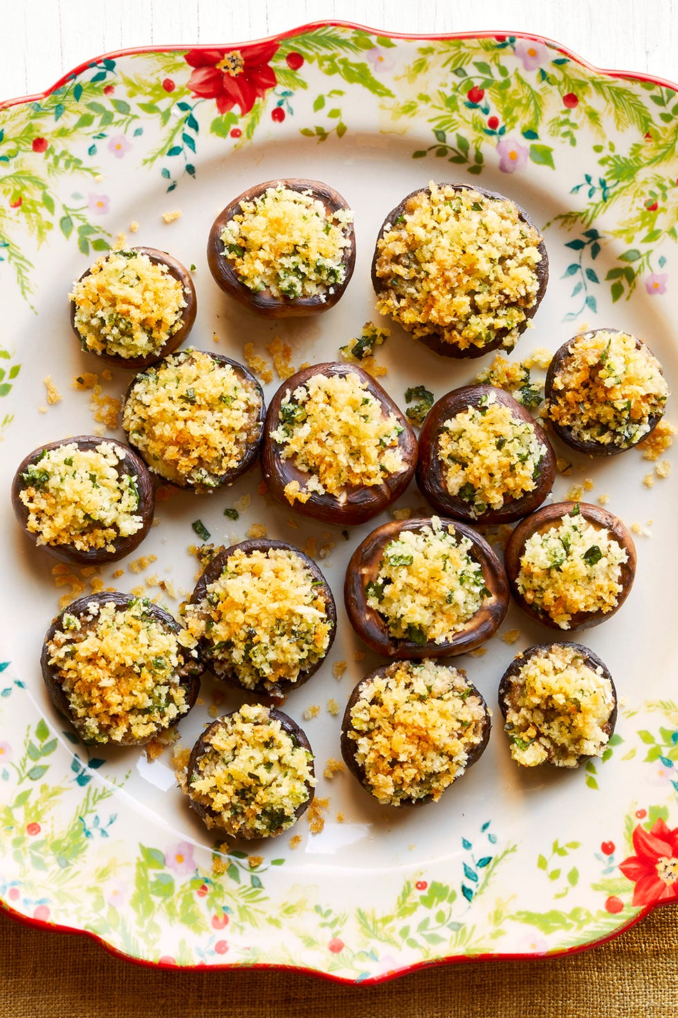 Crispy Brie-Stuffed Mushrooms