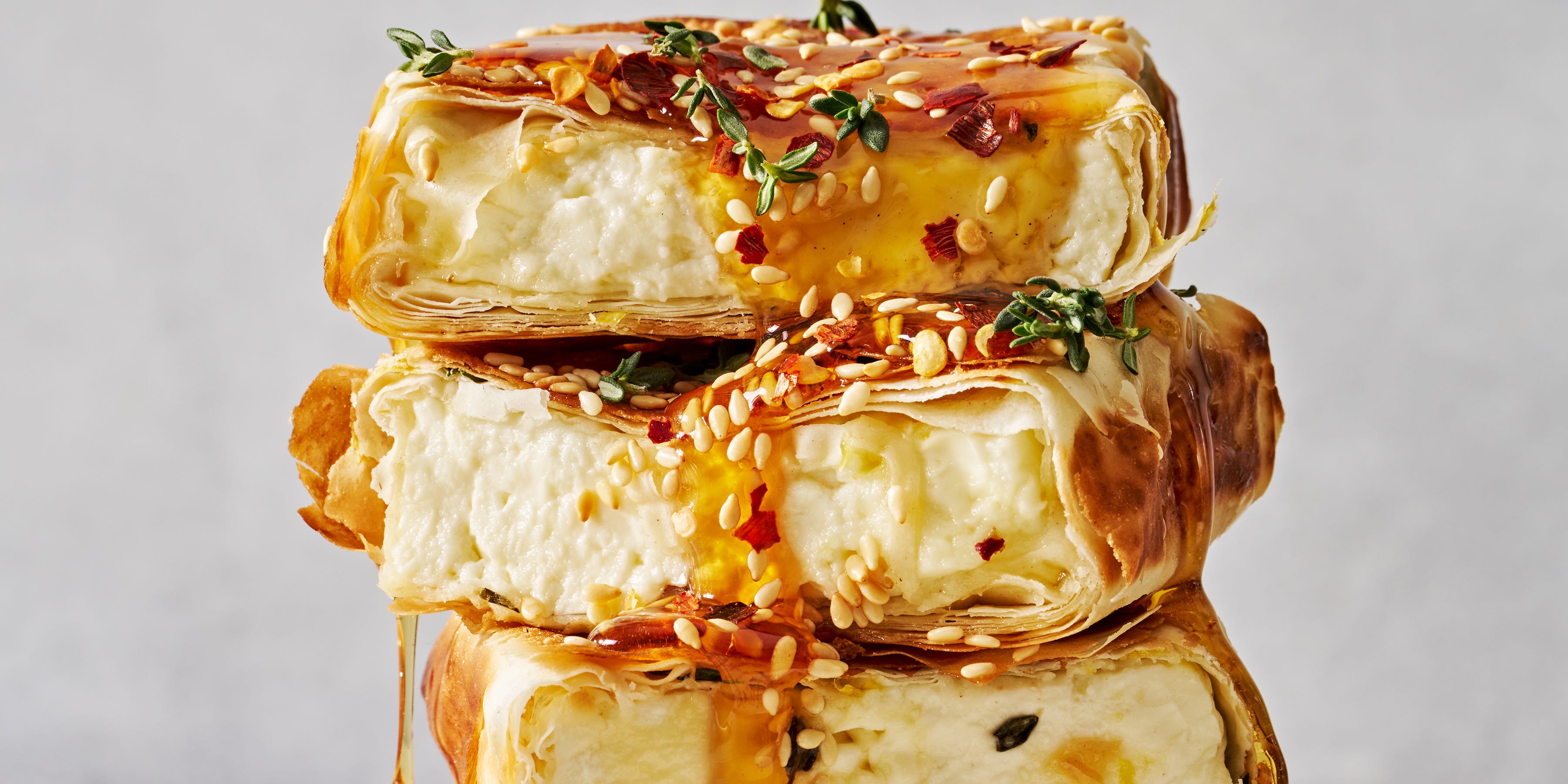 These Greek-Inspired Crispy Feta Pockets Are The Best Use Of Store-Bought Phyllo Dough