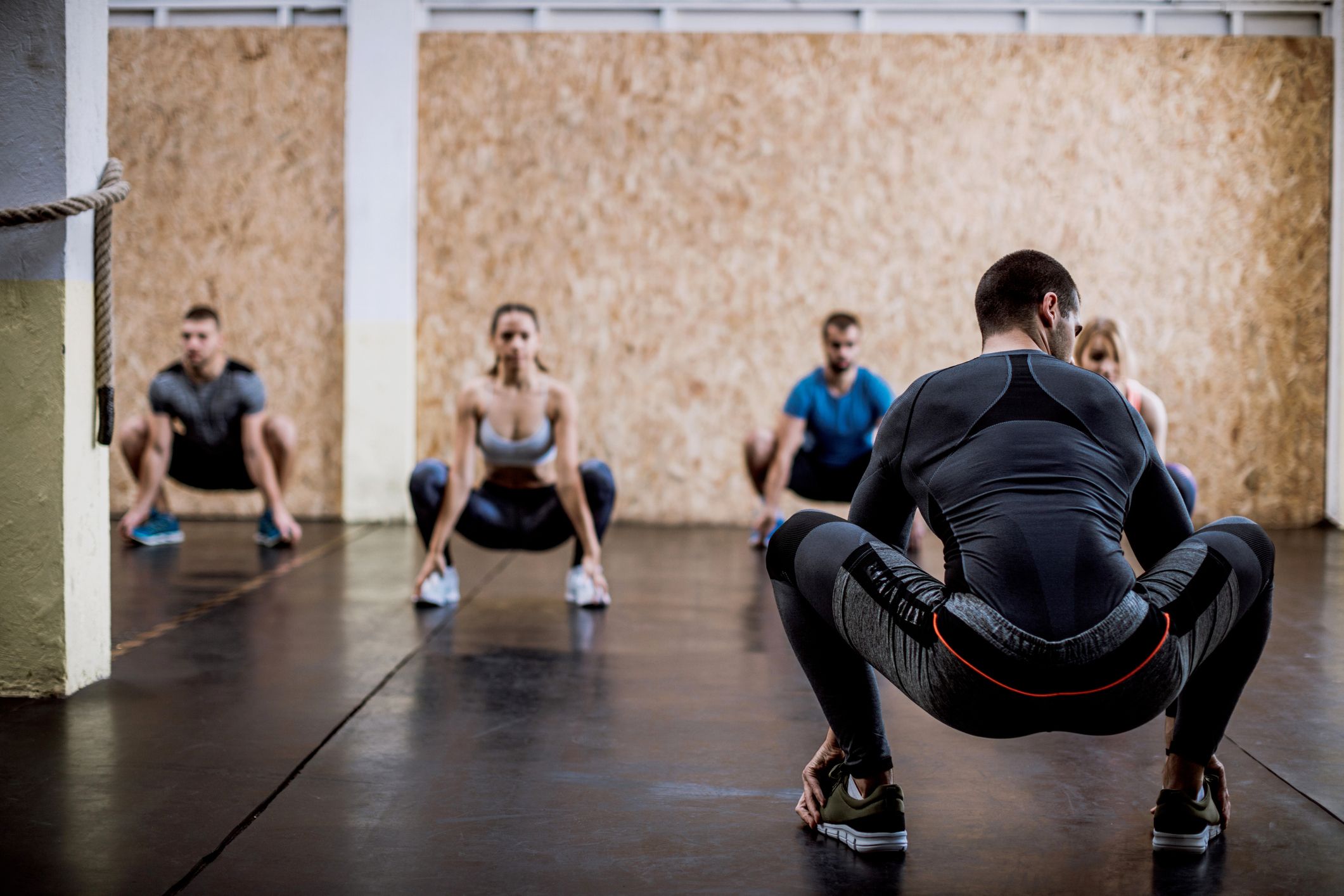 Squat Hold Resting Position to Relieve Muscle Pain and Tightness