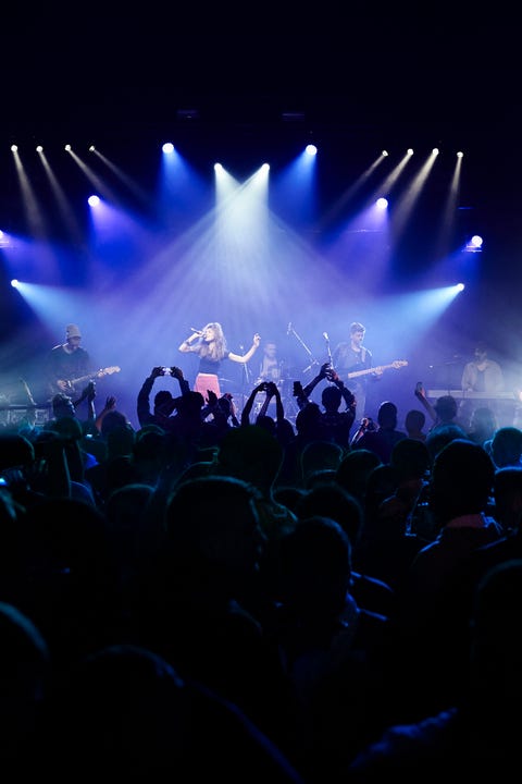 Crowd of people at music concert