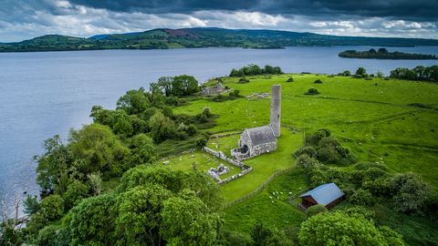 holy island on lough derg is one of the most famous monastic sites in ireland