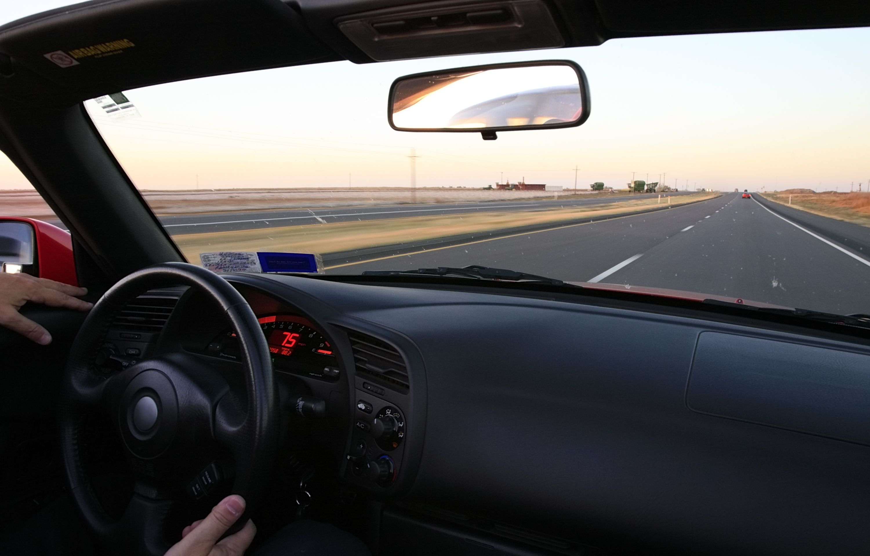 center mirror in car