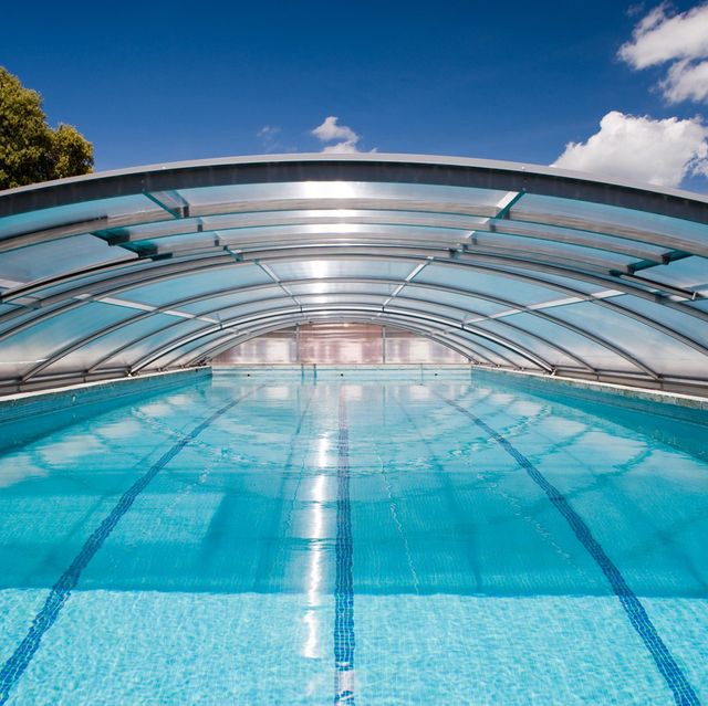 cubierta de piscina exterior telescópica