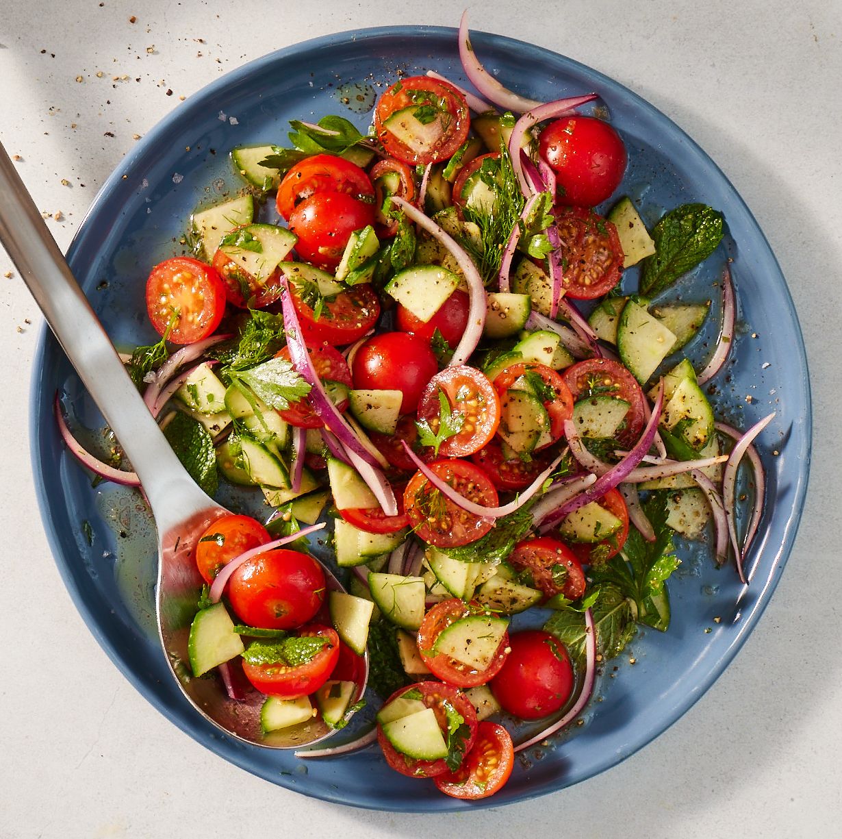 Cucumber, Tomato & Onion Salad Is The Most Refreshing Summer Side Dish