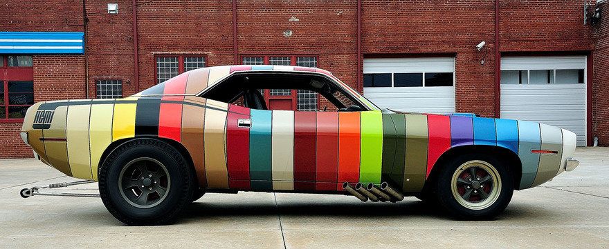 1970 Plymouth Cuda Paint Sample Sheet Comes To Wild Crazy Life - Custom Car Colors Paint Samples