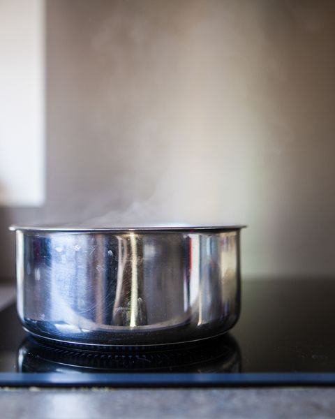 cooking pot on electric hob