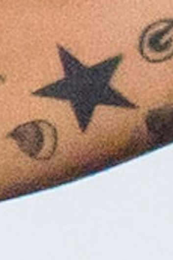 Tattoo, Arm, Joint, Temporary tattoo, Star, 