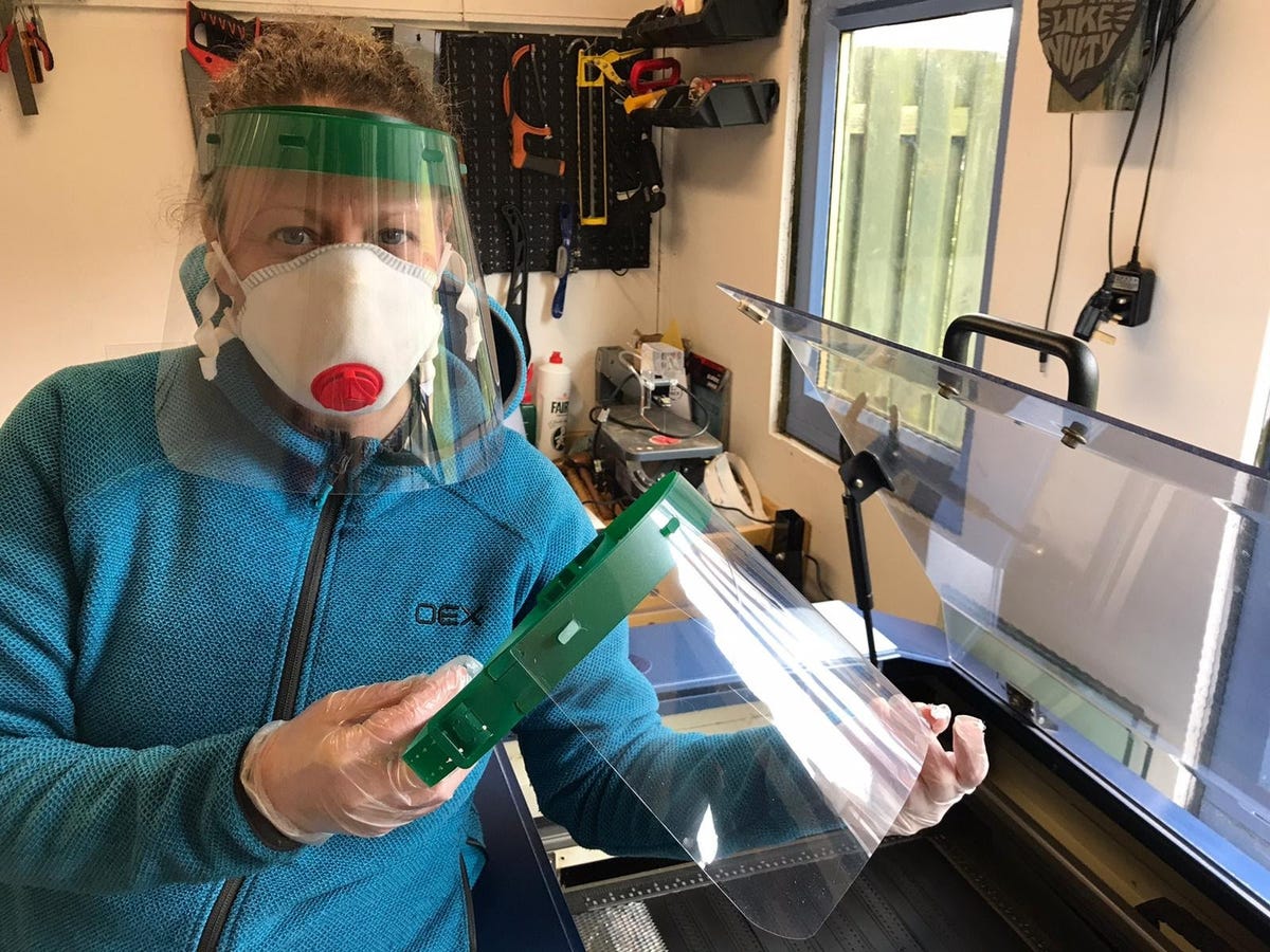 Teacher Turns Garden Shed Into Factory To Make PPE Masks 