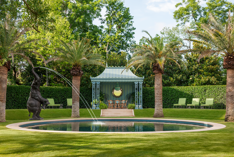 curtis and windham swimming pool and outdoor fountain