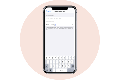 customize respond text apple iphone