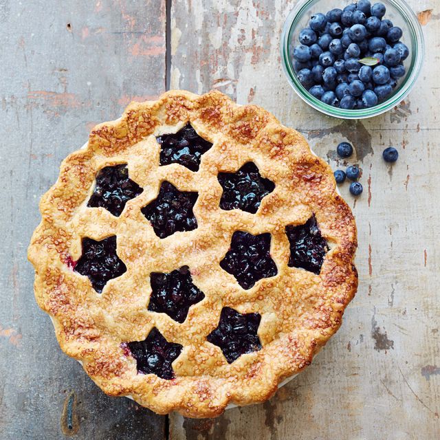 blueberry pie with cutout stars