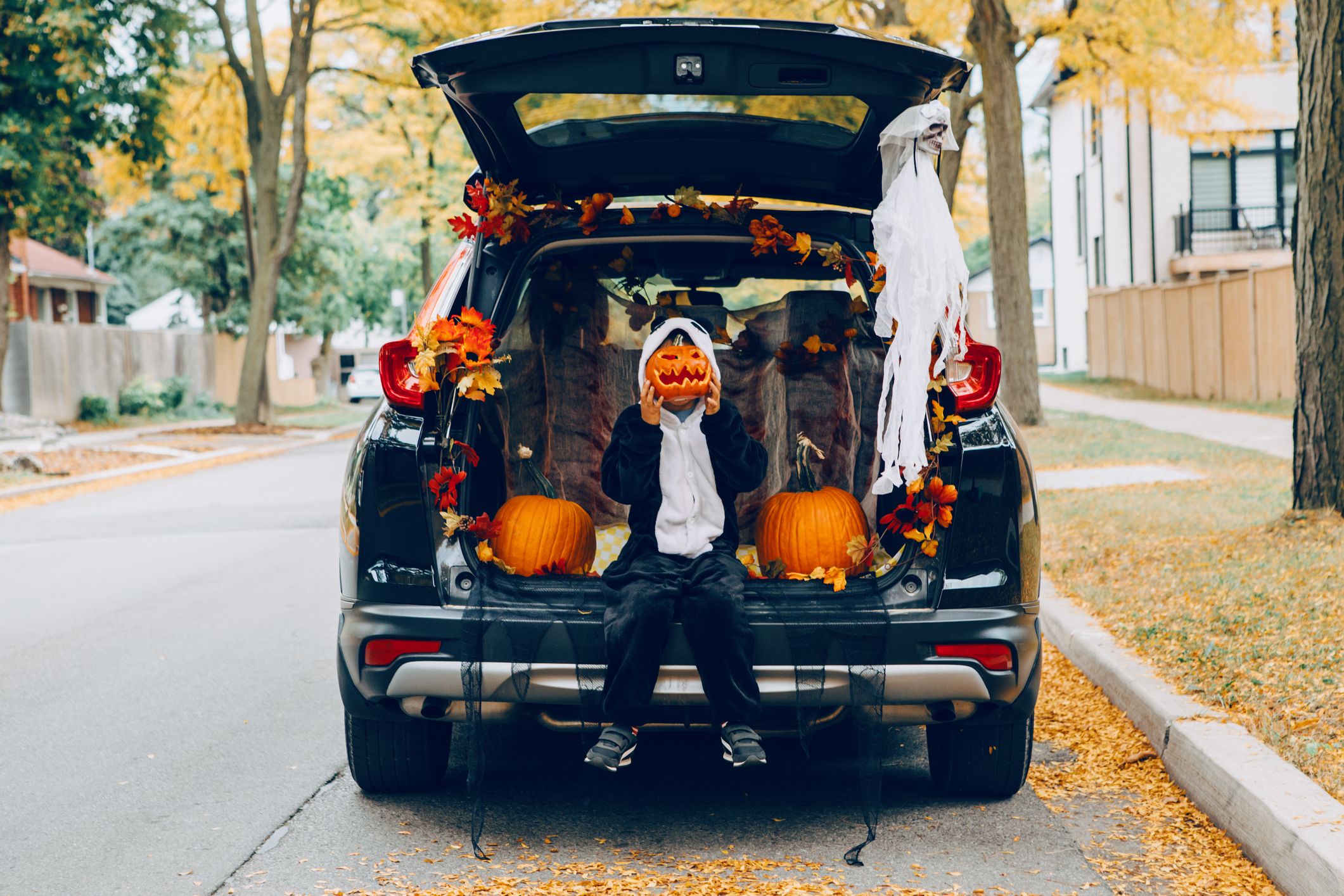 Ghostbusters Trunk Or Treat Ideas Trunk Treat Before Nightmare   Cute Kid Sitting On Car Trunk In Car Royalty Free Image 1627581816 