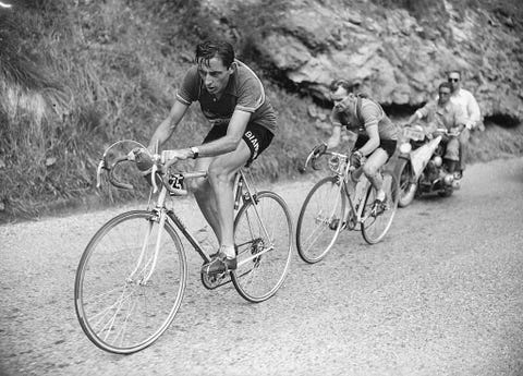 Bicyclists in 1952 Tour de France Bicyclists in 1952 Tour de France