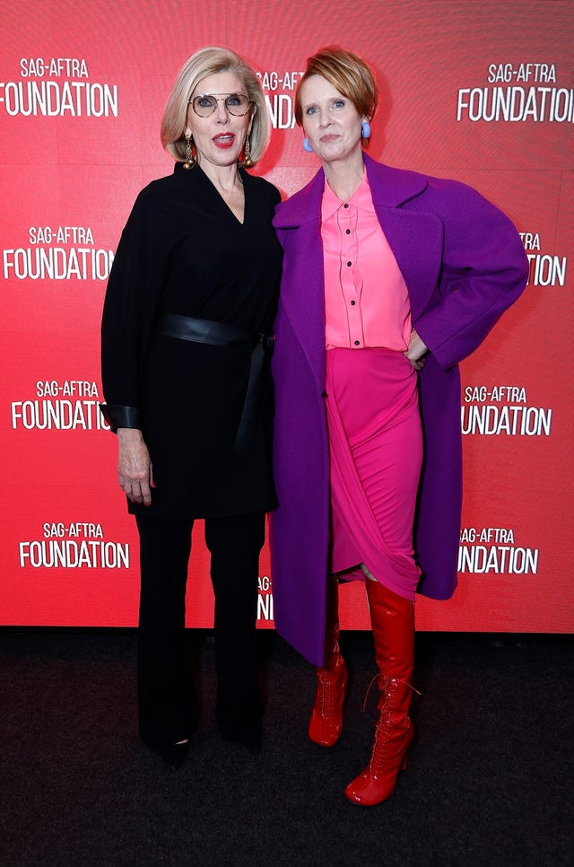 Cynthia Nixon y el look 'color block' para arrasar