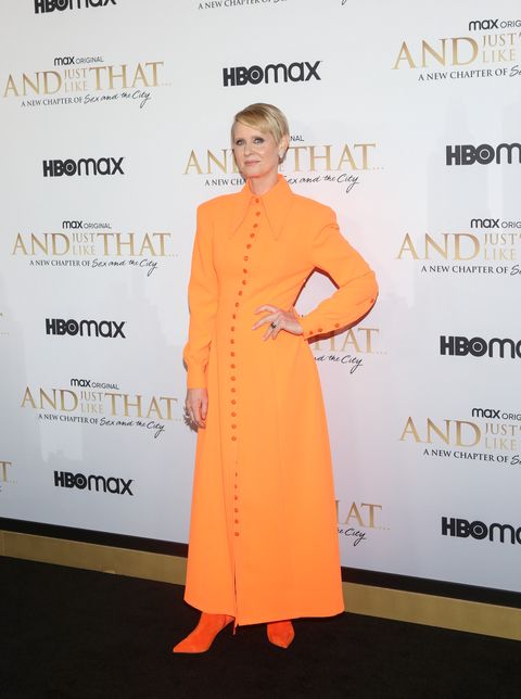 cynthia nixon attends and just like that premiere, december 8 2021