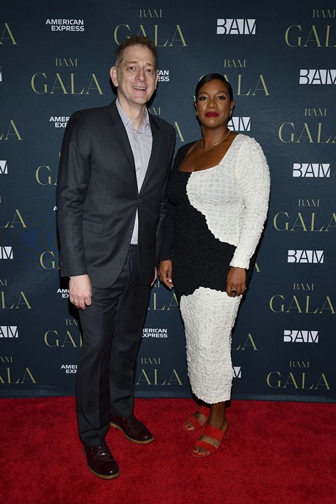 new york, new york   april 14 l r david binder and gina duncan attend the bam gala 2022 celebrating cyrano de bergerac opening night and honoring edgar  robin lampert at bam harvey theater on april 14, 2022 in new york city photo by craig barrittgetty images for bam