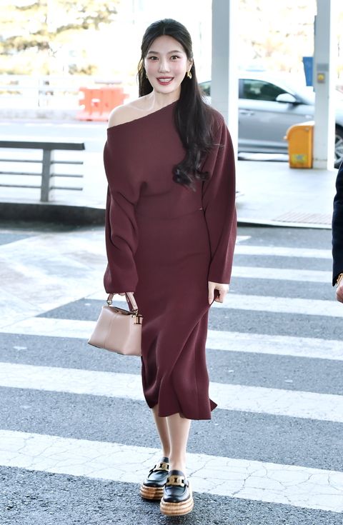 joy of red velvet is seen at incheon international airport on february 22, 2023 in south korea 2023 02 22