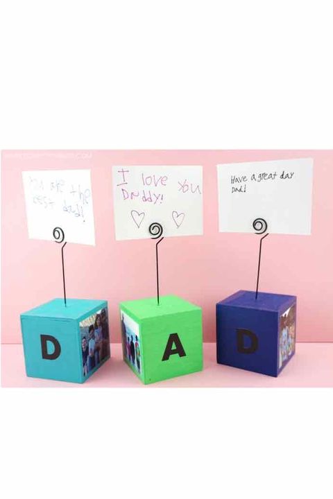 father's day photo blocks