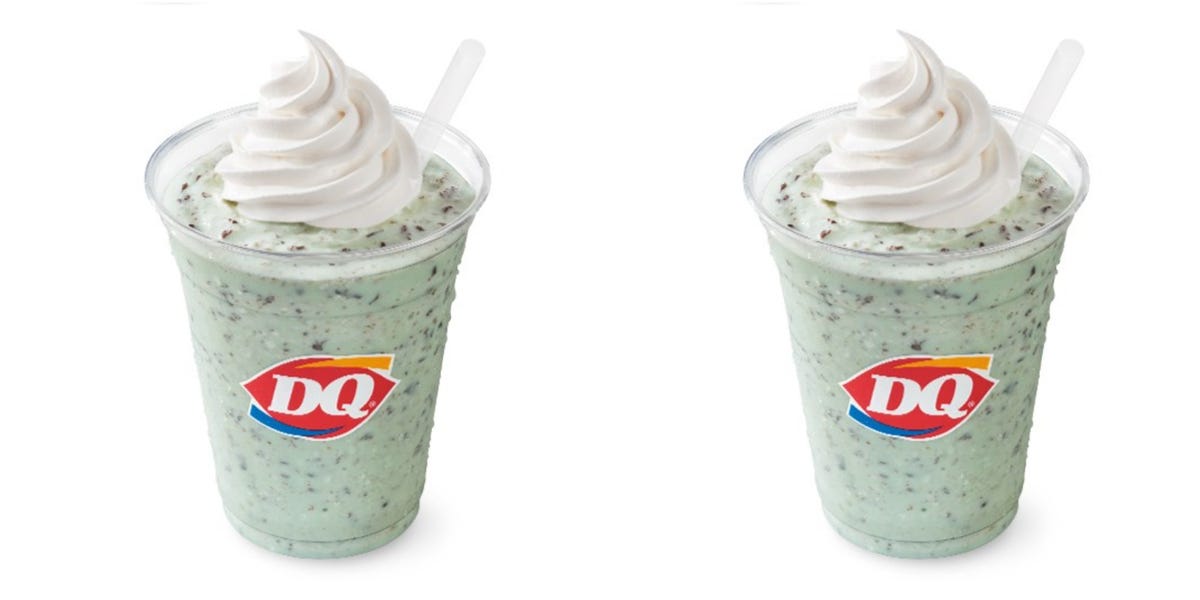 Dairy Queen Has A Mint Chip Shake On Its Menu