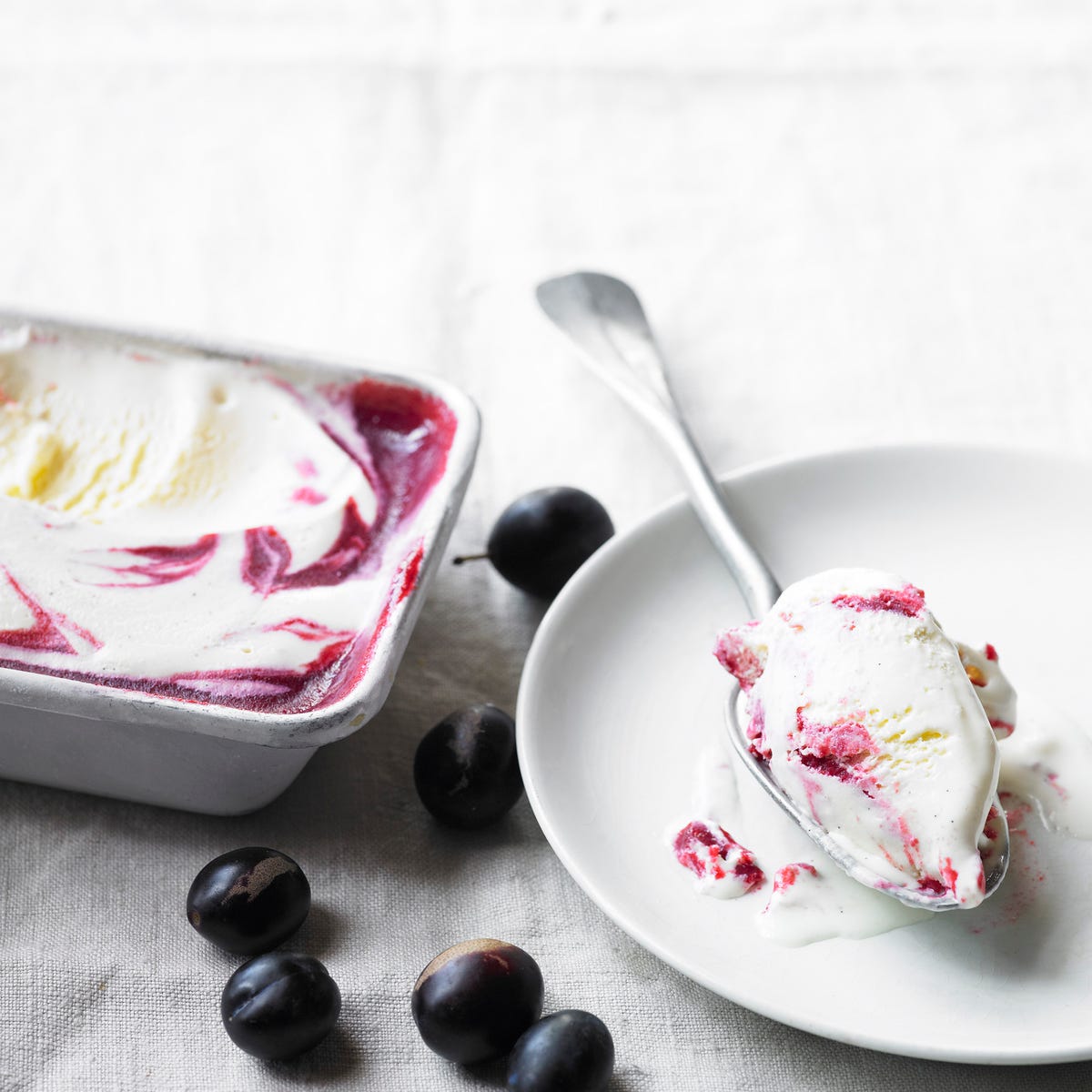 Damson-ripple ice cream recipe