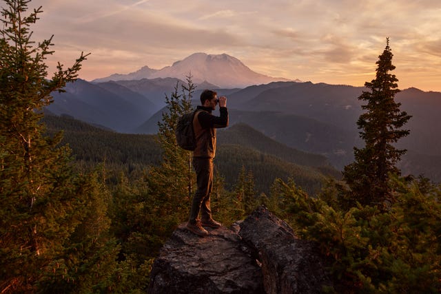 man looking into the horizon