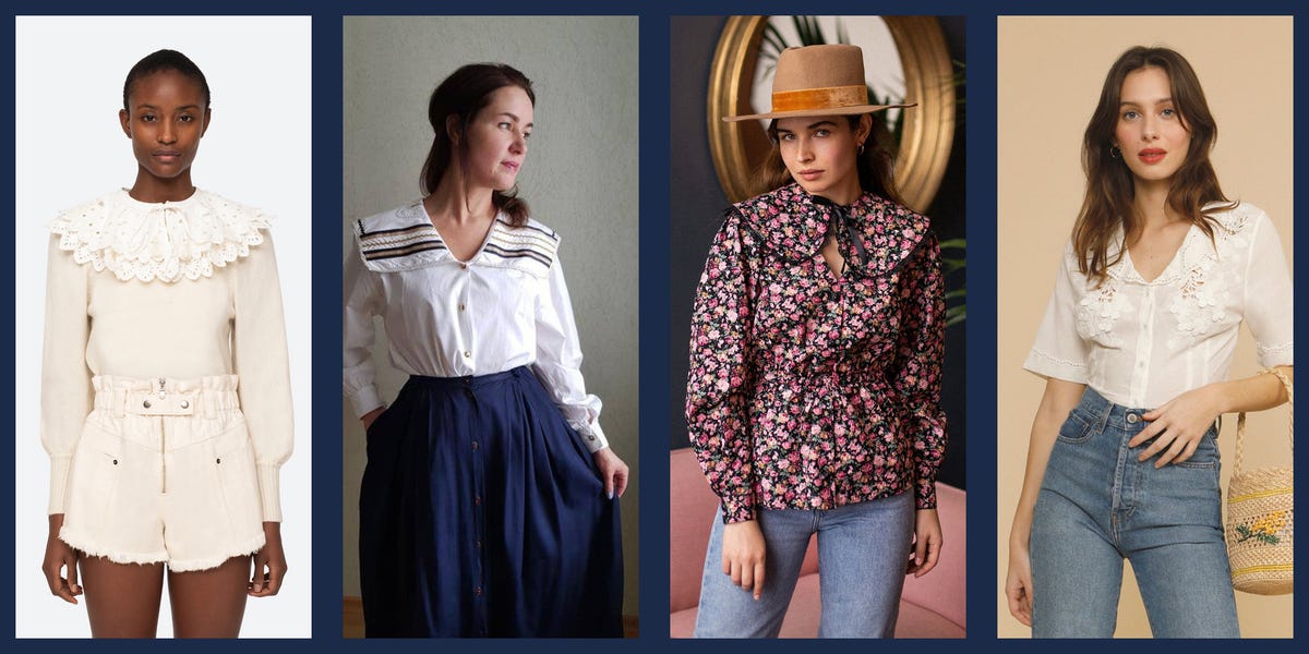 12 Stylish Big Collar Shirts to Wear Spring 2021 - Best Wide Collar Tops