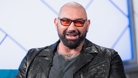 chloe coleman and dave bautista visit the imdb show