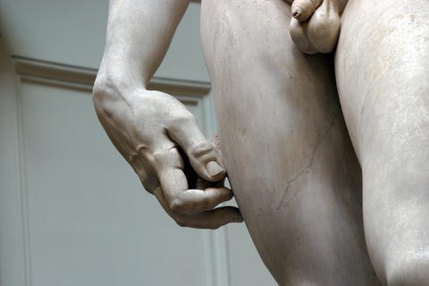 ¿Puede el ibuprofeno dejar estériles a los hombres? David Statue Groin and legs by Michelangelo