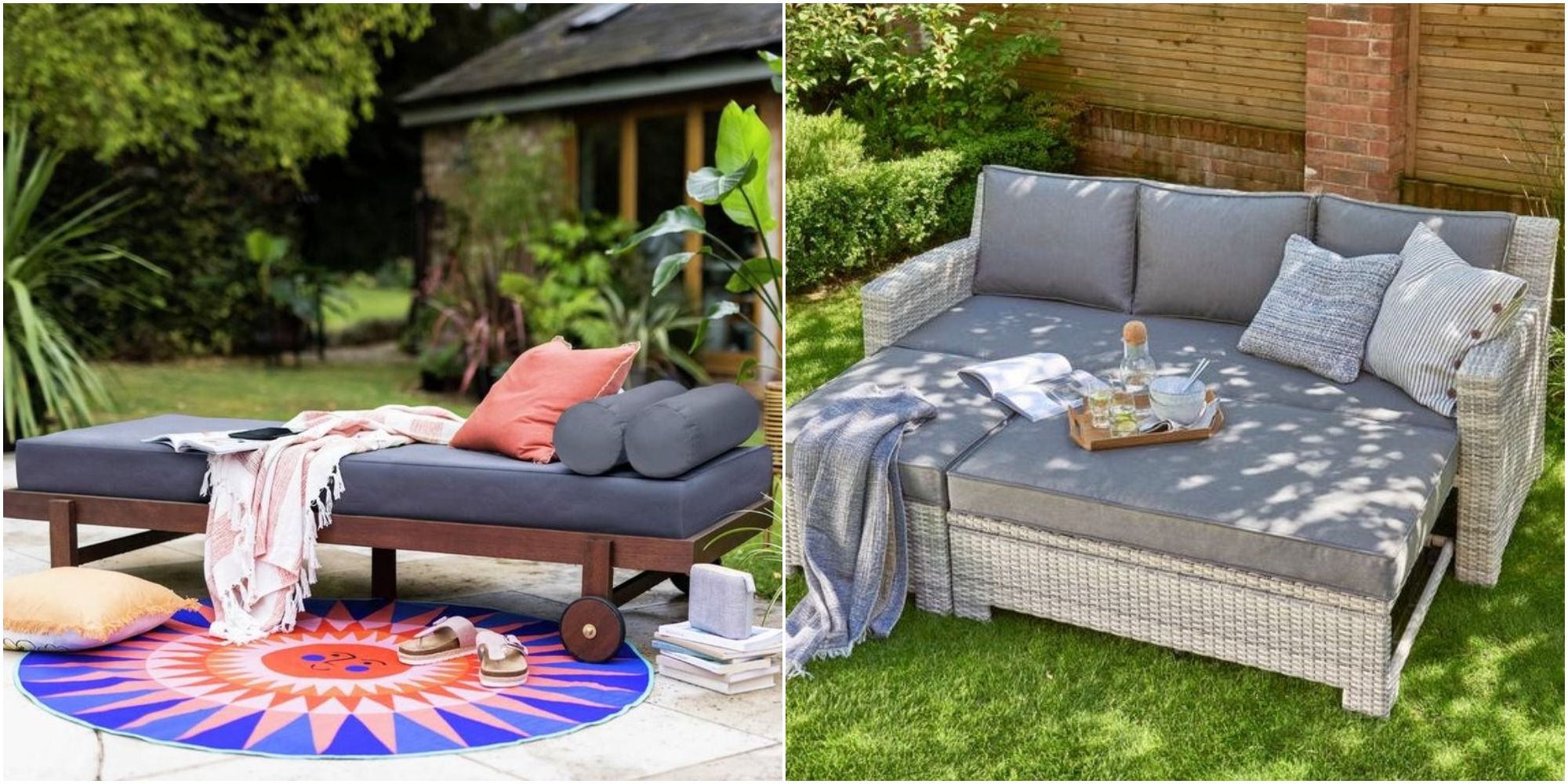 cheap rattan corner garden furniture