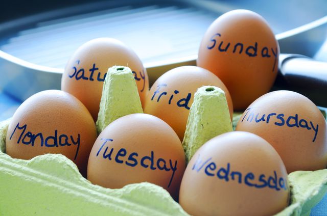 days of the week with eggs