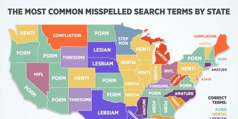 480px x 241px - Most Common Porn Search Typos in Every State