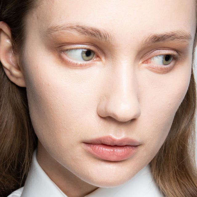 Simona Marziali MRZ - Backstage - Milan Fashion Week Fall/Winter 2020-2021 milan, italy february 23 a model, make up detail, is seen backstage at the simona marziali mrz fashion show on february 23, 2020 in milan, italy photo by rosdiana ciaravologetty images